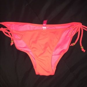 VIC SECRET neon coral bikini bottoms